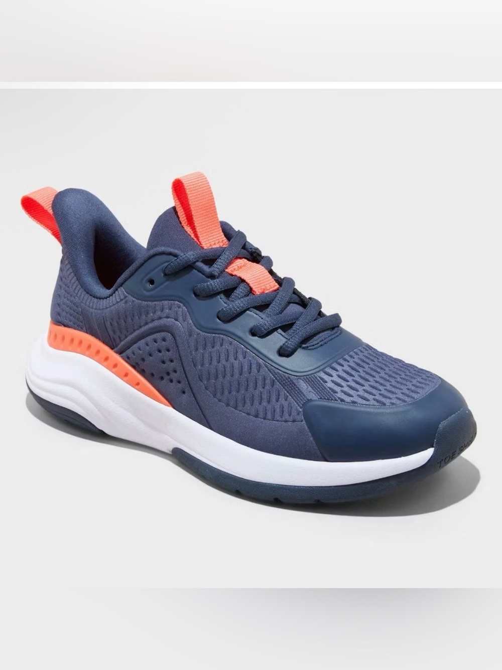 All In Motion Kids Youth Sz 5 Avery Performance Sneaker Lace Up Navy Coral